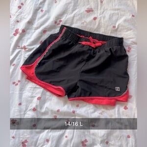Kids Black/Pink Athletic Shorts